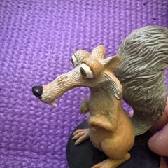 RARE Ice Age Continental Drift SCRAT & Squint Cup Topper Figure Lot 2012 FOX