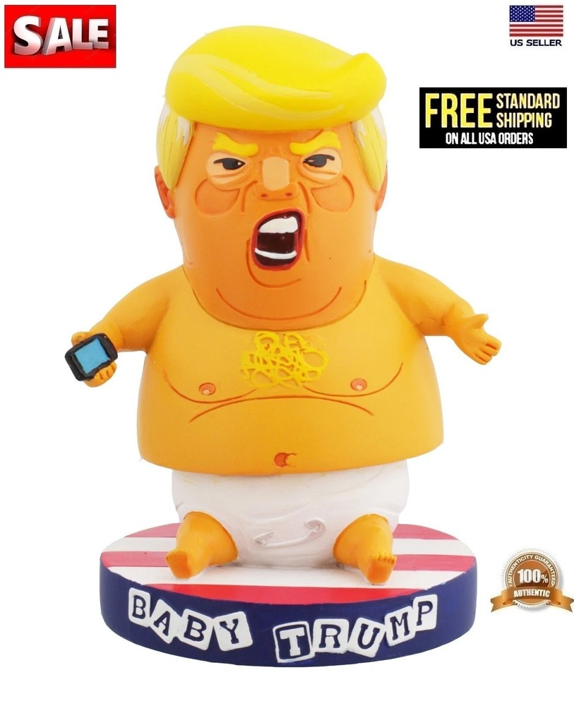 Royal Bobbles 5.5″ Angry BABY DONALD TRUMP US-president BobbleHips +5 Baby