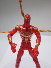 F Spiderman Hasbro Iron Spider Red & Gold Deco 2008 Marvel Legends Loose