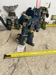 Transforming Toy Semi Truck Blue & Green #3 TRANSFORMER Warbotron Robot Off Road