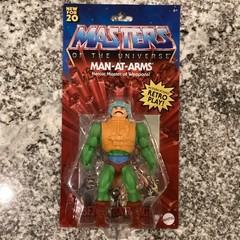2020 Mattel Masters of the Universe MOTU Retro Play Man-At-Arm Figure Toy Sealed