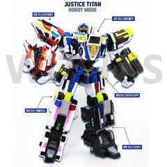 MINIFORCE Super Cops JUSTICE TITAN & CAPTAIN COMMANDER Set Transformer Robot Toy