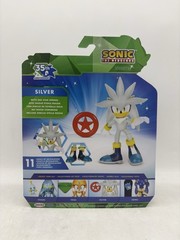 Jakks Sonic The Hedgehog 35th Anniversary SILVER w Red Star Spring 4″ Figure NEW