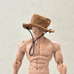 ATS-FH-BN: 1/12 scale fabric bucket hat for 6″ ~ 7″ action figures – Brown