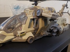 GI Joe Night Attack Chopper Helicopter Desert Camo 2002 Hasbro WORKS *READ*