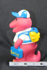 Vtg 1992 Lyons Group 7″ Barney Purple Dinosaur Coin Piggy Bank Back to School