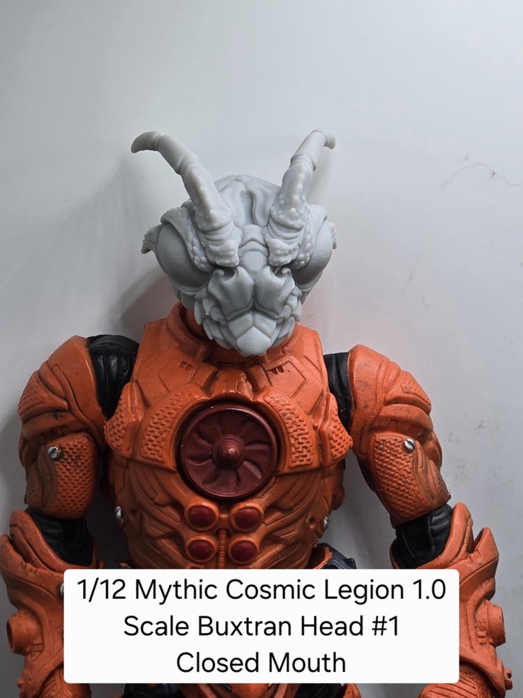 3d Printed Head For Mythic/Cosmic Legions 1/12 Figures BUXTRAN INSECT HEAD #1