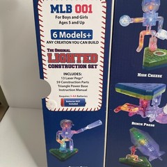 Laser Pegs Lighted Construction Set 6 In 1 Models 30 MLB Team Decals NEW