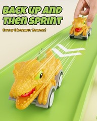 Dinosaur Toy Pull Back Cars, 8 Pack Dino Toys for Kids Ages 3 and Up