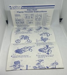 Lot of 2 Vintage 1983 GI Joe PAC RAT Machine Gun & Flame Thrower w/Blueprints