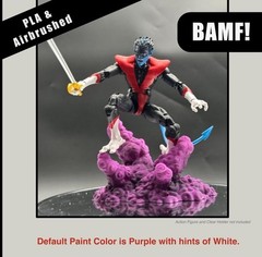 Nightcrawler BAMF Teleport Effect Cloud Base 1/12 Diorama Prop Hand Painted