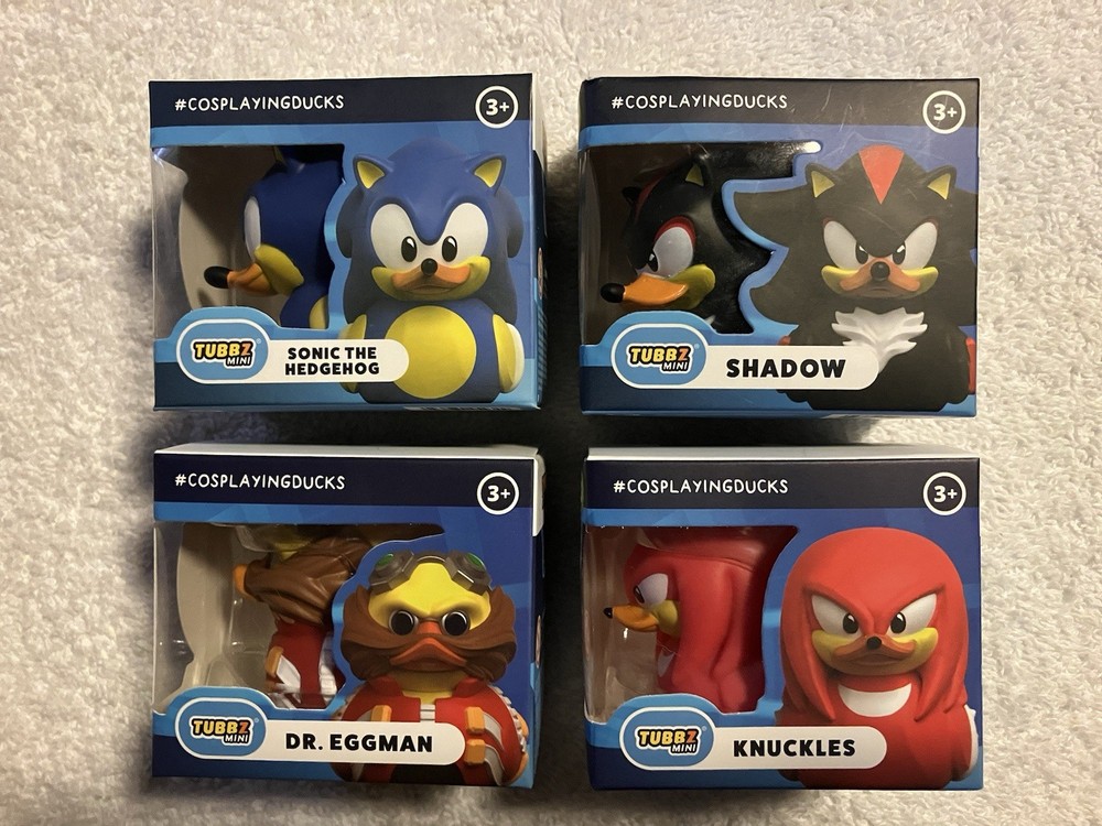 Mini Tubbz Cosplay Duck Lot Sonic The Hedgehog Shadow Knuckles & Dr. Eggman