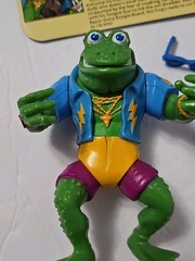 Vintage TMNT Genghis Frog 1989 100% COMPLETE & BIOCARD MINT COND. GREAT JOINTS