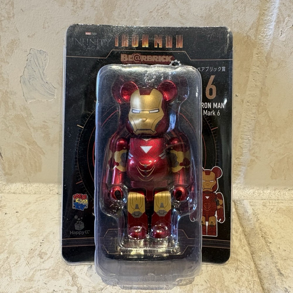 Bearbrick Iron Man Mark 6 Figure #6 | Medicom Toy Be@rbrick 100% Marvel