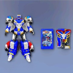 2024Metal Cardbot S Season2 BLUE COP S Transformer Robot Police Car Figure Toy
