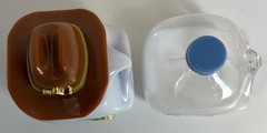 Lankybox Mini Plastic MILK Jug Figures Cowboy & Partly Filled Versions Lot x 2