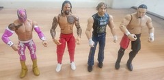 Lot 4 Mattel WWE 7″ Figures Jey Uso, Sin Cera, Samoa Joe, Dean Ambrose 2011,2017