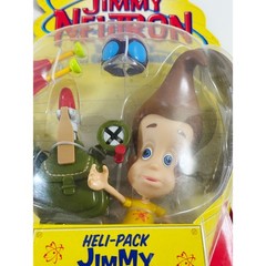 Mattel Jimmy Neutron Action Figure Kids OS Yellow Heli-Pack Boy Genius Vintage
