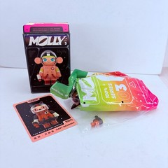 POP MART 100% Mega Space Molly Series 3 Gray Baseman Figure Toy Doll – Open Box