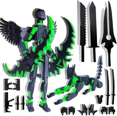 3D Action Figure Fully Articulated Multi-Jointed Robot Toy with Weapons and