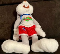 1996 Vintage Bugs Bunny McDonald’s Tune Squad Plush Toy Space Jam 8″