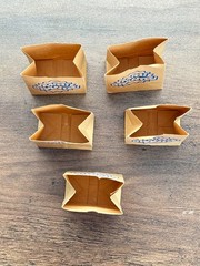 LOT Zuru Mini Brands Food Toys Brown Paper Grocery Shopping Bag Miniature Set 5