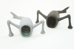 SEA EATER 3D Printed Flexible fidget toy Bloop Vs El Gran Maja Sea Creature SLVR