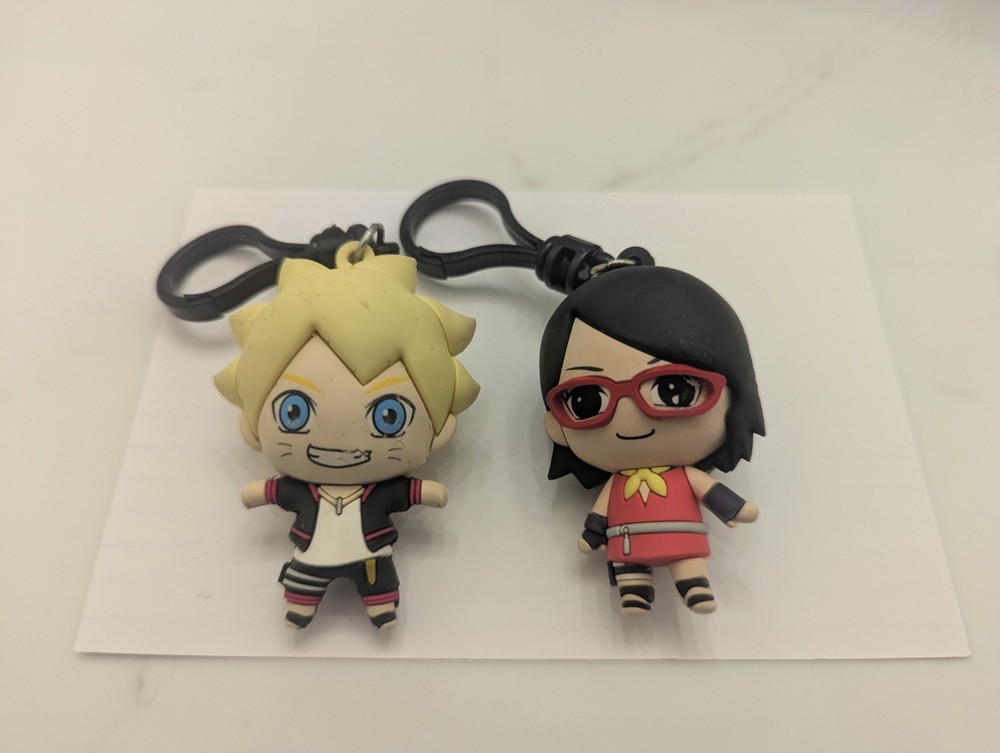 Naruto Figural Monogram Bag Clip Keychain Sarada Boruto Anime