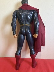 Superman Action Statue Figure w/ Fabric Cape, Blue Red Flesh Plastic