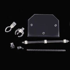 Clear Adjustable Action Figure Display Stand Bracket Base (1/144 Scale)