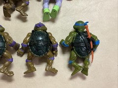 Teenage Mutant Ninja Turtles TMNT Vintage 18 Total Figures 6 Are Soft Heads.