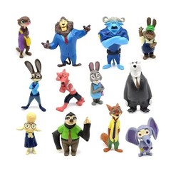 12Pcs Zootopia Action Figures Set Judy Hopps Nick Wilde Kids Toy Gift Set