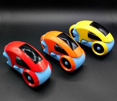 Disney Parks Super7 ReAction Figures Tron Lightcycle Set Red Yellow Orange