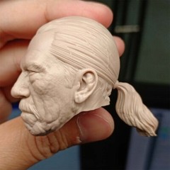 Unpainted 1/6 Danny Trejo Movie Actor Head Carved DIY 12” Action Figure