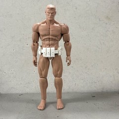 SU-PNBT-WH: 1/12 white faux leather utility belt with pouches for 6″ figure