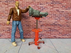 Transmission Jack with Transmission Prop Model 1/10 scale Shop Garage Diorama