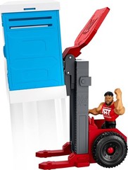 WWE Knuckle Crunchers Backstage Brawl Playset Jey Uso Slim Forklift Port-a-Potty