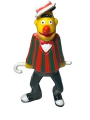 Vtg Muppets Inc Sesame Street Tap Dancing PVC Bert & Big Bird Figures