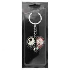 JACK SKELLINGTON SALLY HEART Nightmare Before Christmas 1.5 in. Key Chain