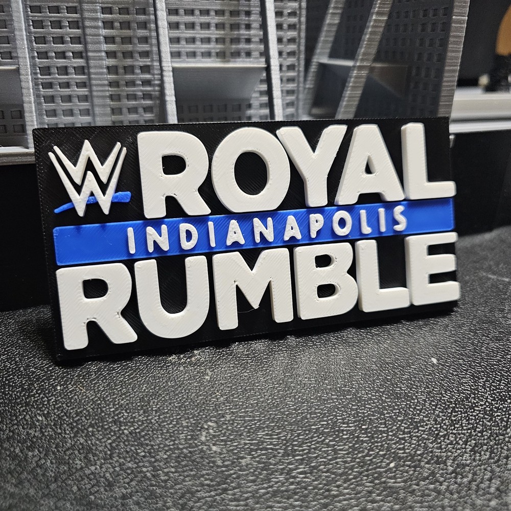 WWE Mattel Royal Rumble Indianapolis 2025 Logo Accessory