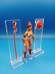 MOTU Vintage Teela Acrylic Base Set / Stand ** NO Toy Included **