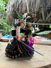 One Piece Roronoa Zoro Three Sword Style PVC Figure Anime Collectible Statue