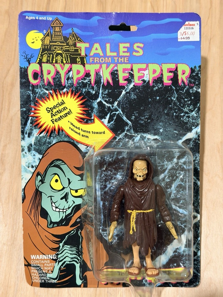Rare 1993 Ace Novelty Tales from the Crypt Cryptkeeper Action Figure ~ Brown NOS