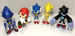 Sonic Figures 5 Inch Action Figurines Toys Knuckles Hedgehog Metal- Lot of 5