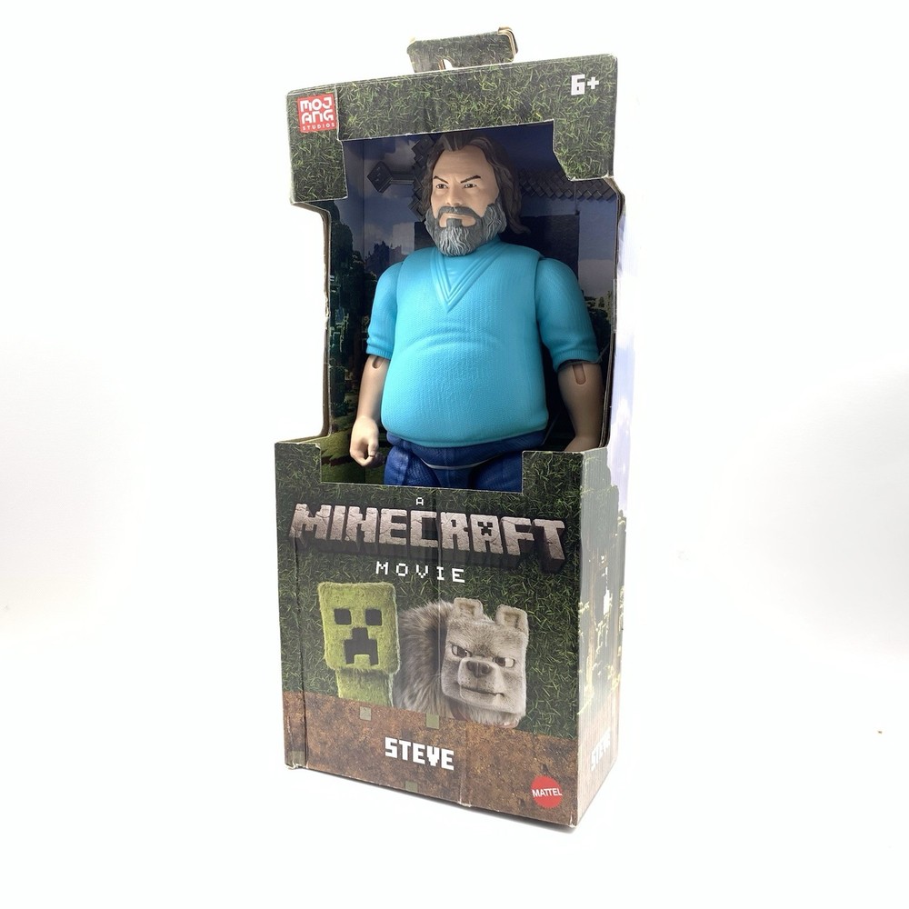 Minecraft Movie Steve Large Scale Action Figure 12in Jack Black