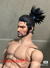 1/12 1/18 Head Sculpt Samurai Miyamoto Musashi For 6″ 3.75″ Figure Body Toy