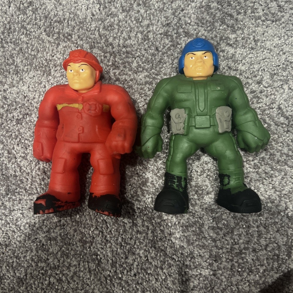 Magic Time Stretch Force 5.5″ Fireman And Army Man Action Figure Rubber