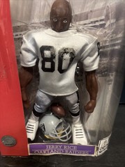NFL Gladiators Of The Gridiron Jerry Rice Oakland Raiders Football Figure WHITE