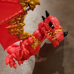 Treasure X Red Gold Black Dragon Fantasy Action Figure Plastic Toy