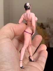 Painted 1/16 1/18 1/12 Cheerleader Statue Dispaly For Cars Vehicles Toys